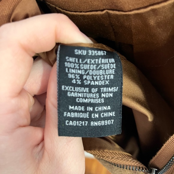 Vintage Brown Suede Mini Skirt - Picture 6 of 8